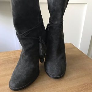 Joie Chap Suede Tassle Booties
